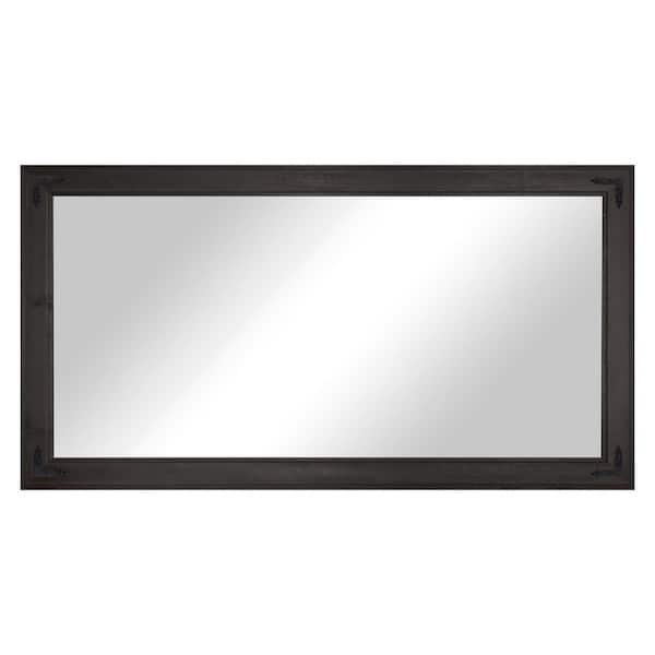 Rayne Heritage (33 in. W x 68 in. H) Ebony Hardwood Poplar Mirror with Decorative Bracket