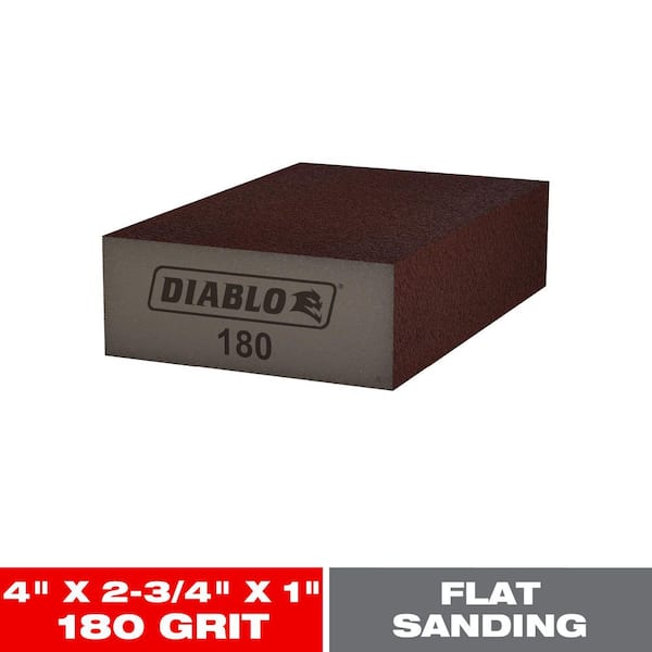 4-1/2 in. x 2-3/4 in. x 1 in. 180 Grit Fine Flat Edge Sanding Sponge