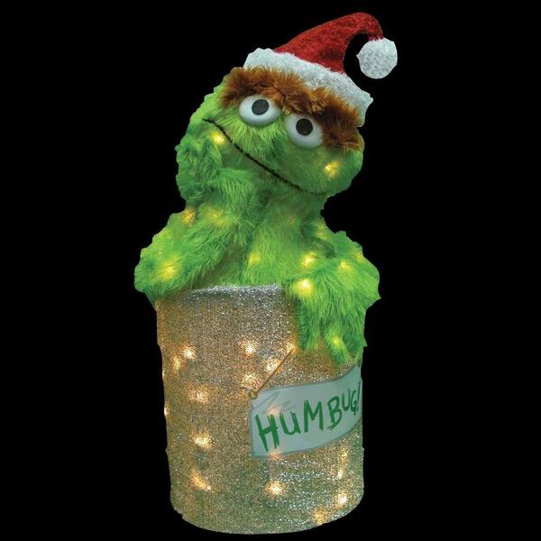 Sesame Street 18 in. LED 3D Pre-Lit Oscar the Grouch