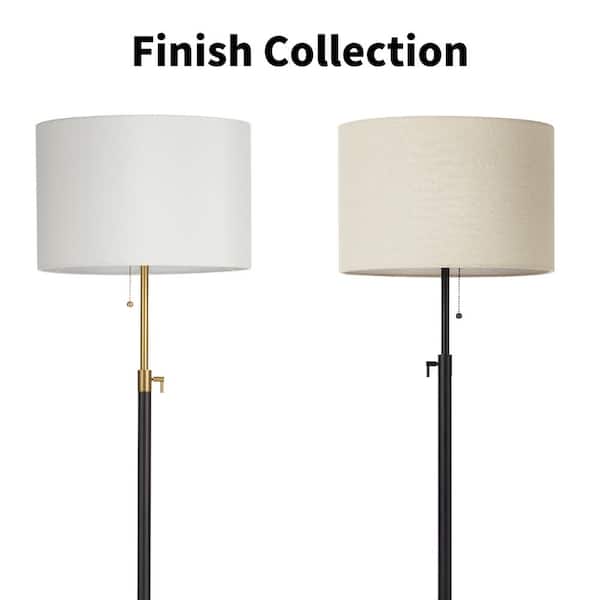 Adjustable Pull Chain Metal Floor Lamp by NBF Signature Series