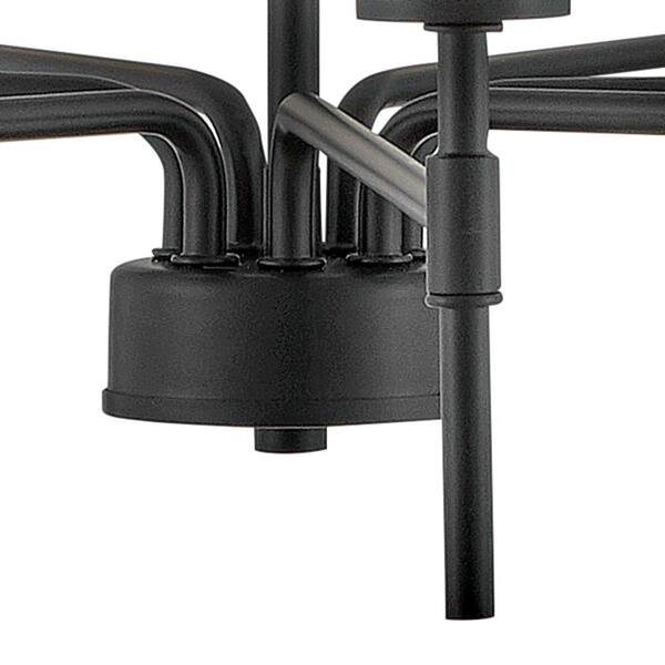 LARK Hux 7-Light Black Candle Chandelier 83077BK - The Home Depot