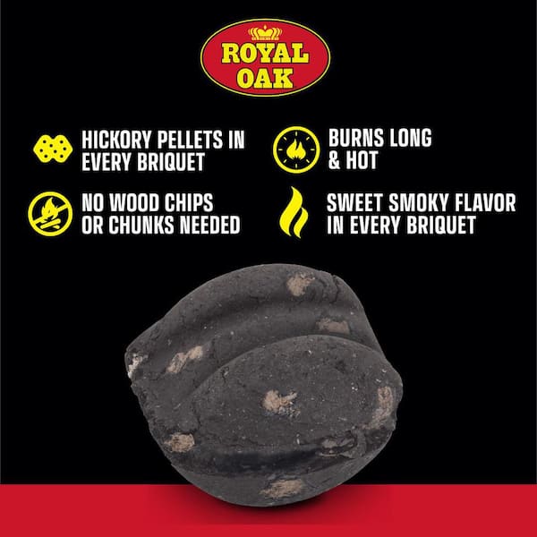 Royal Oak 14 lb. Hickory Pellet-Infused Super Size Briquets