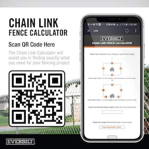 1-5/8 in. X 6 ft. Black Galvanized Steel Chain Link Fence Post