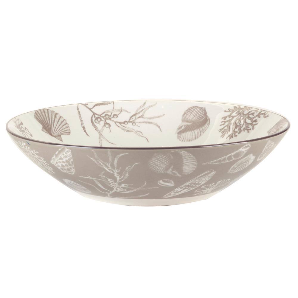 Seaside Multicolor Ceramic Soup and Pasta Bowls, Set of 6