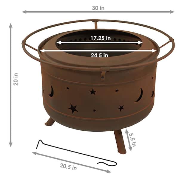 Sunnydaze 24 in. Cosmic Smokeless Fire Pit NB-984 - The Home Sunnydaze 24 in. Cosmic Smokeless Fire Pit NB-984 - The Home