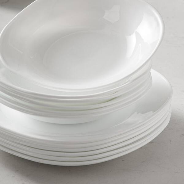 MALACASA Esmer Tempered Glass Dinnerware Set - Service for 6