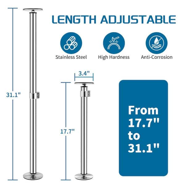 Numhew Undermount Sink Brackets 4-Pack - Adjustable Rust-Resistant Support Kit