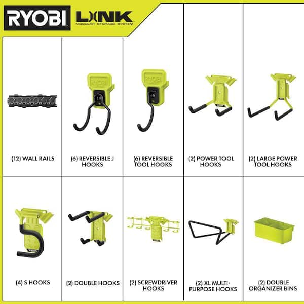 RYOBI LINK Double Organizer Bin STM812 - The Home Depot