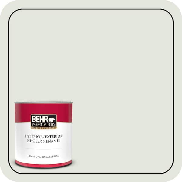 BEHR PREMIUM PLUS 1 qt. #BL-W06 Whispering Waterfall Hi-Gloss Enamel Interior/Exterior Paint & Primer