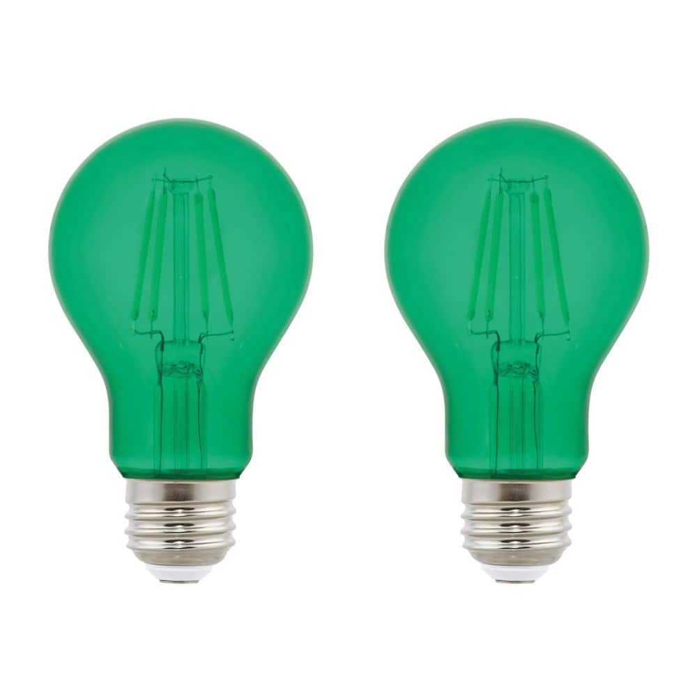 40 Watt Equivalent Green A19 Omni Filament LED Light Bulb Medium (E26) Base, 2-Pack price history on PriceWatchPro