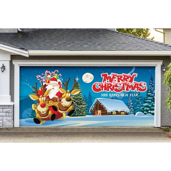 Christmas Garage Door Banner 7 x 16 ft Extra Large Merry Christmas
