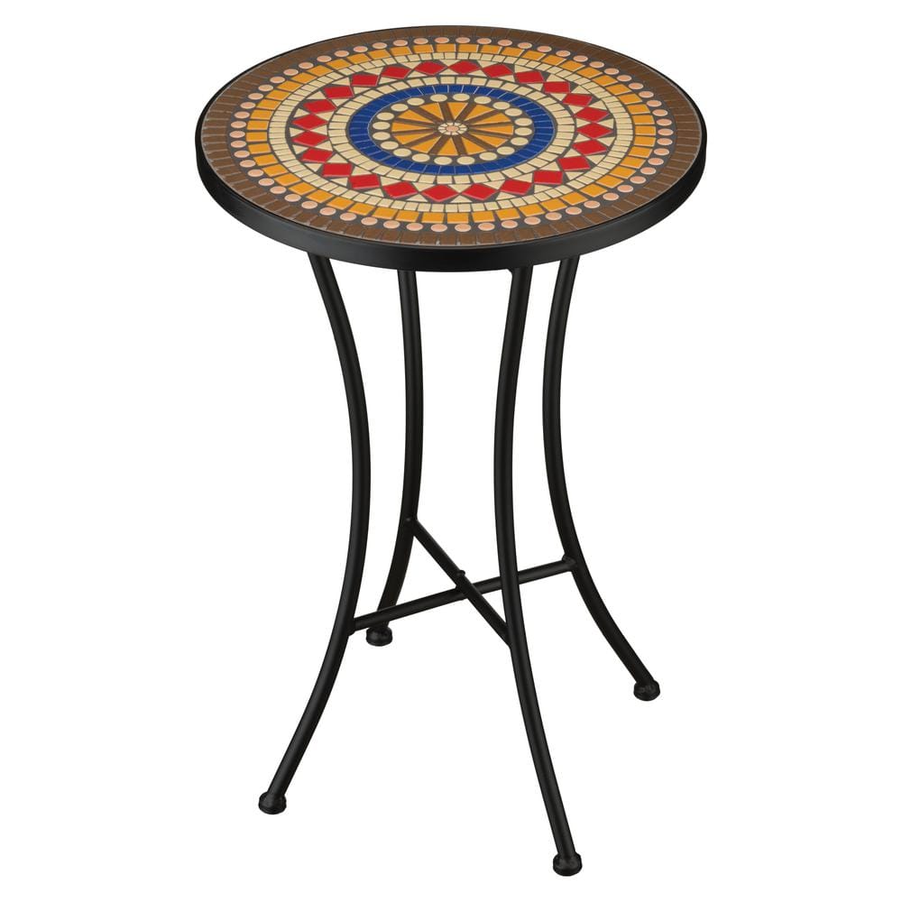 Regal Art & Gift 21 in. Metal and Ceramic Mosaic Plant Stand - Bohemia ...