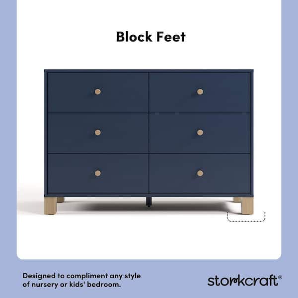 navy blue nursery dresser Little Seeds Monarch Hill Haven 3 Drawer Navy Changing Dresser