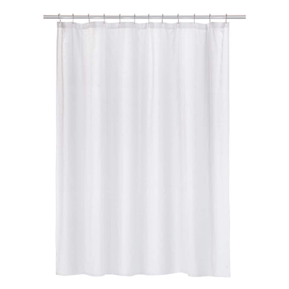 Laura Ashley White Shower Curtain Set with 72 in x 72 in Shower Curtain ...