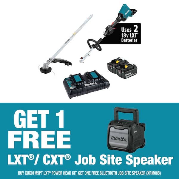LXT 18VX2(36V) Brushless Couple Shaft Power Head Kit w/ Trimmer Attach (5. 0Ah) w/ 18V LXT/12V max CXT Bluetooth Speaker