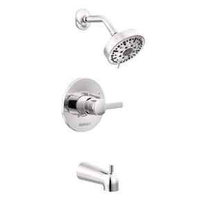 Precept 1-Handle Wall-Mount Tub and Shower Faucet Trim Kit in Chrome (Valve Not Included)