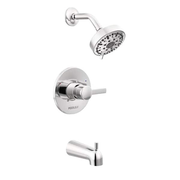 Peerless Precept 1-Handle Wall-Mount Tub and Shower Faucet Trim Kit in Chrome (Valve Not Included)