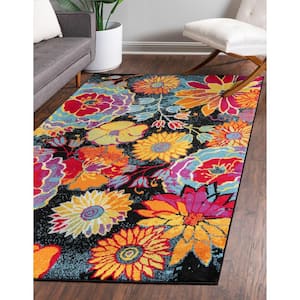 Lyon Kennedy Black 6' 0 x 9' 0 Area Rug