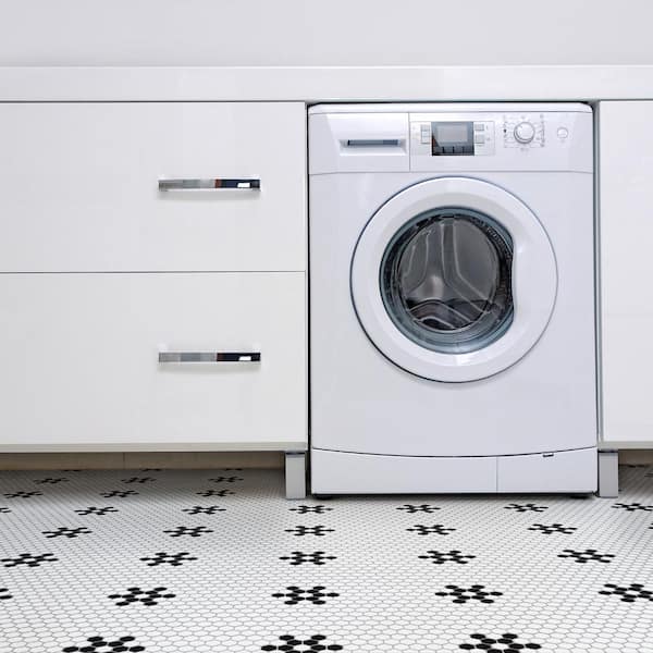 Metro 1 in. Hex Matte White with Snowflake 10-1/4 in. x 11-7/8 in. Porcelain Mosaic Tile (8.6 sq. ft./Case)