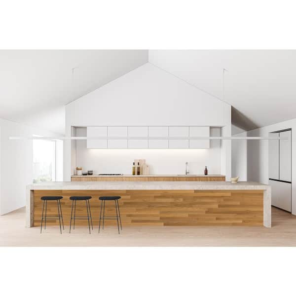 1/8 in. x 3 in. x 12-42 in. Oak Peel and Stick Gold Wooden Decorative Wall Paneling (20 sq. ft./Box)