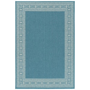 Amalie Light Blue 1 ft. 9 in. x 3 ft. Indoor/Outdoor Area Rug