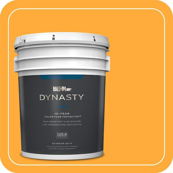 BEHR DYNASTY 5 gal. #S-G-310 Peach Butter Satin Enamel Exterior Stain-Blocking Paint & Primer