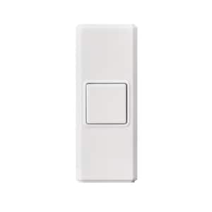 Wireless Battery Operated Doorbell Push Button, White