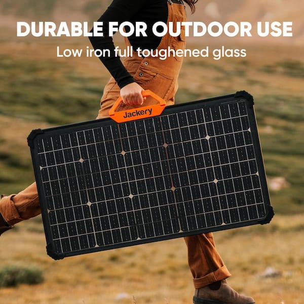Jackery 80-Watt Portable Solar Panel, SolarSaga 80W Foldable Solar