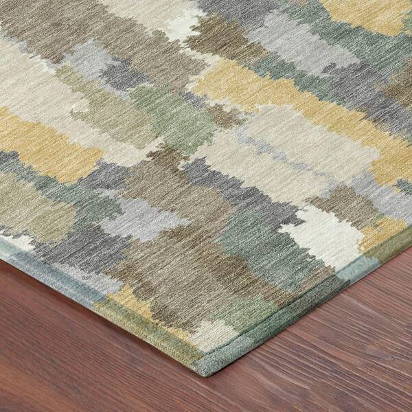 Chantille Machine Washable Indoor/Outdoor Abstract ACN2437 Ivory 2 ft. x 7 ft. Runner Rug