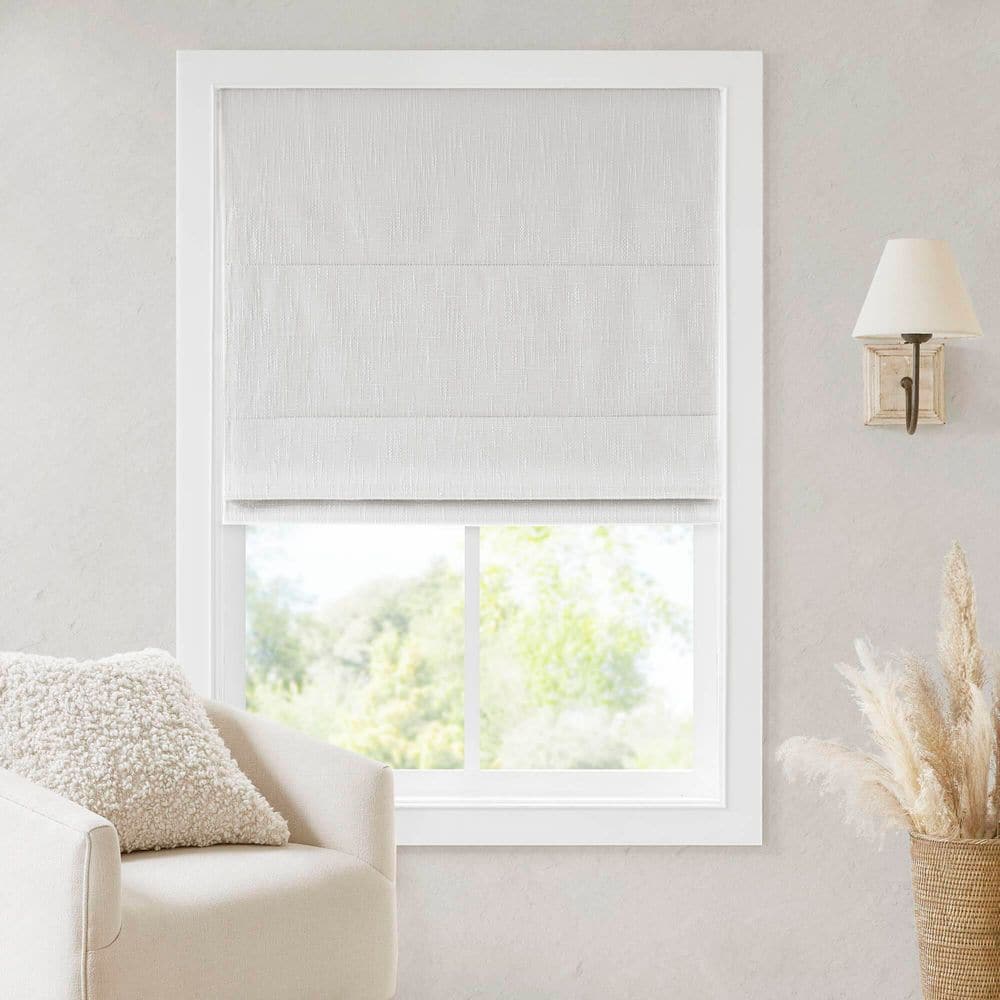 Quincy White Cordless Total Blackout Roman Shade - 34 in. W x 64 in. L price history on PriceWatchPro