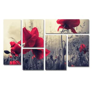 28 in. x 47 in. "Red For Love" by Philippe Sainte-Laudy Printed Canvas Wall Art