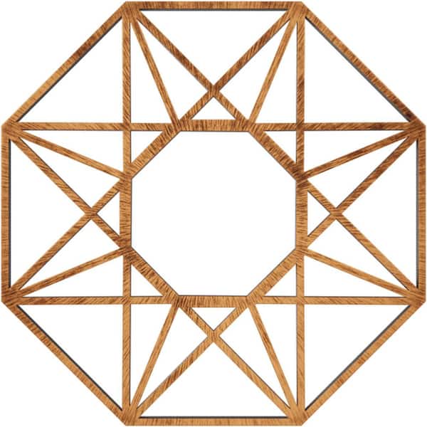 Ekena Millwork 1 in. x 36 in. x 36 in. Guardian Architectural Grade PVC Peirced Ceiling Medallion