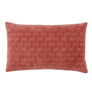 Lorient Pink/Pink 13 in. x 21 in. Polyester Fill Throw Pillow