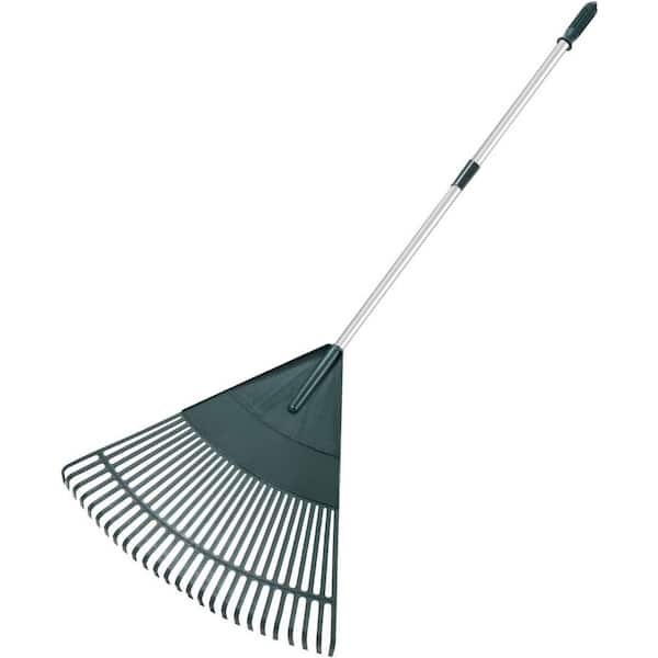 Unbranded 43 in. to 66 in. Adjustable Garden Leaf Rake Telescopic Metal Rake WITH Silver Handle