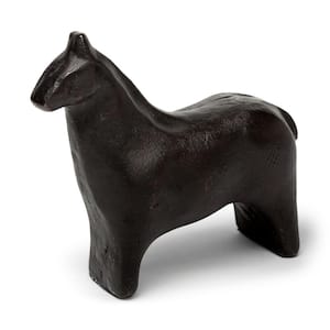 Sphynx II 7 in. L x 2 in. W Black Cast Aluminum Horse Shaped Object