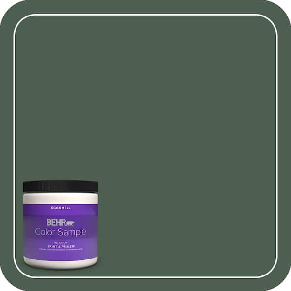 BEHR PREMIUM PLUS 8 oz. #N400-7 Vine Leaf Eggshell Enamel Interior Paint & Primer Color Sample