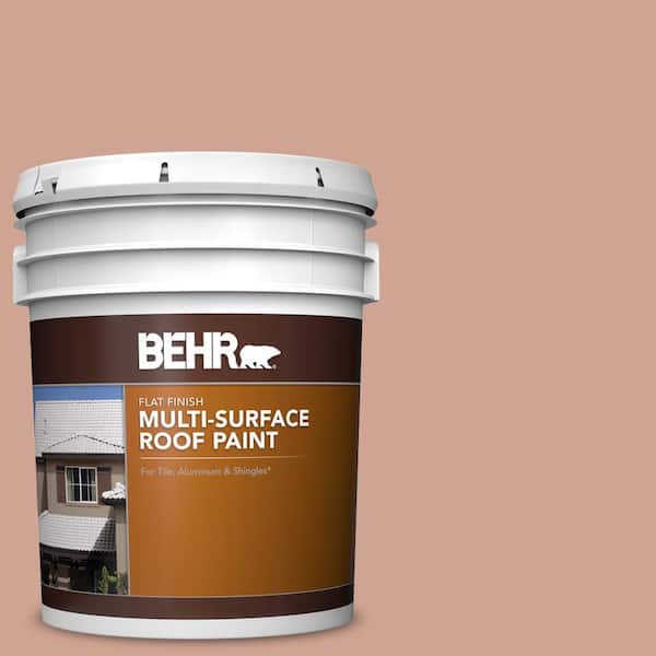 5 gal. #RP-22W Antique Adobe Flat Multi-Surface Exterior Roof Paint