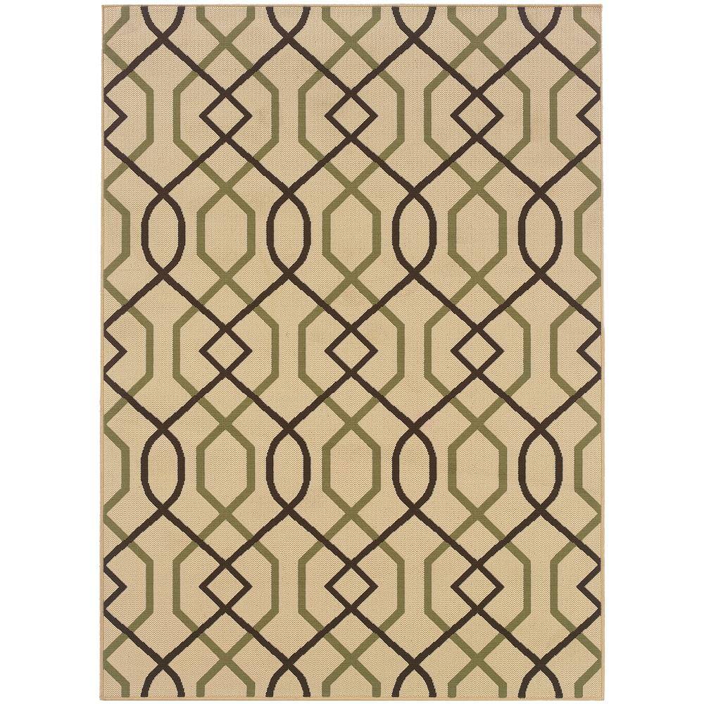 Home Decorators Collection Illusion Beige 4 ft. x 6 ft. Indoor/Outdoor Patio Area Rug The colors of our Illusion rug was inspired by the fresh, bright hues of nature. The rug offers a modern twist on classic design and new colors update traditional outdoor decor. Textural effects add to the surface interest of each rug and the inherently stain resistant fibers encourage a relaxed atmosphere. Color: Beige.