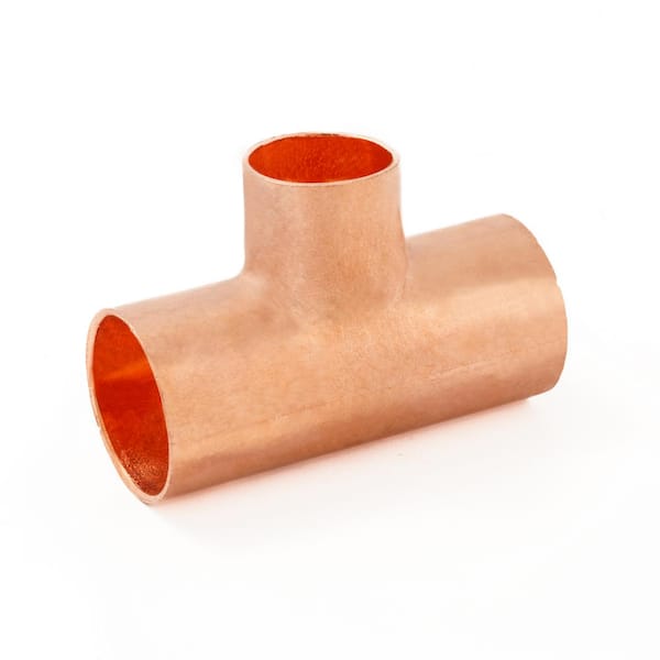 Everbilt 1 in. x 1 in. x 3/4 in. Copper Pressure Cup x Cup x Cup Reducing Tee Fitting