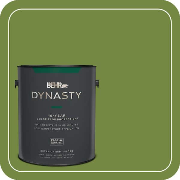 BEHR DYNASTY 1 gal. #MQ4-44 Green Dynasty Semi-Gloss Exterior Stain-Blocking Paint & Primer