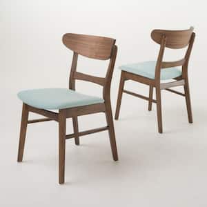 Hassan Mint/Walnut Finish Fabric Dining Chair (Set of 2)