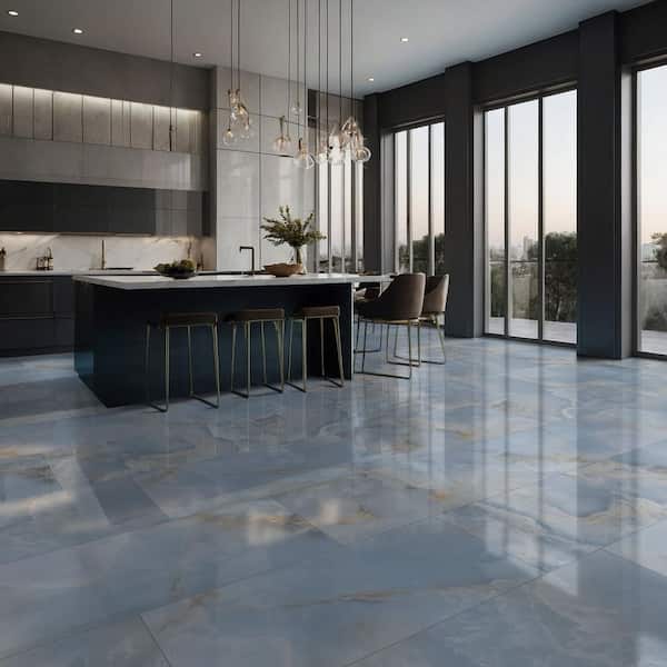 Reviews for MSI Agua Linda Polished Blue Onyx Look Porcelain Tile