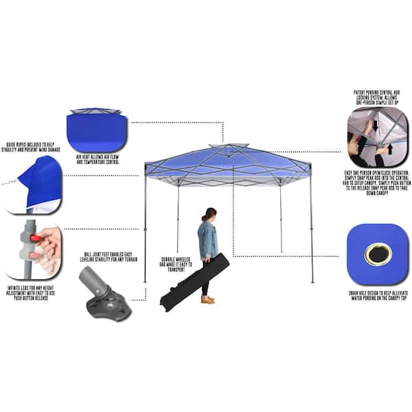 Everbilt 10 ft. x 10 ft. Blue Instant Canopy Pop Up Tent NS CLIA