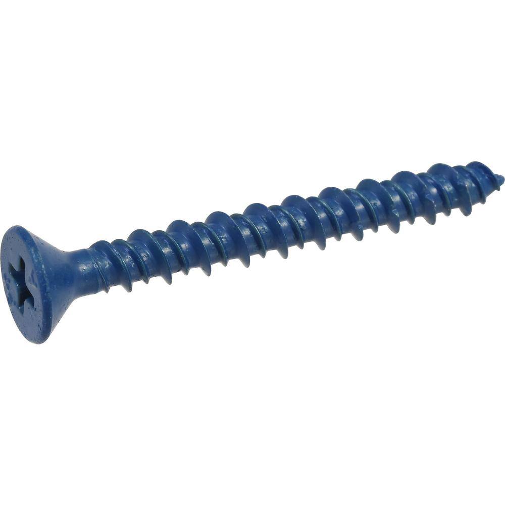 1/4 in. x 5 in. Flat Head Philips Concrete Screw (100-Pack)