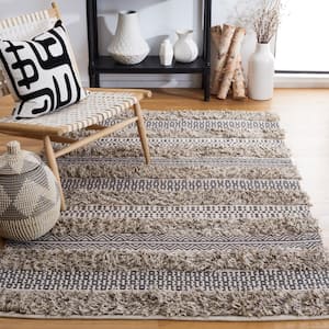 Natura Gray/Ivory 5 ft. x 8 ft. Abstract Native American Area Rug