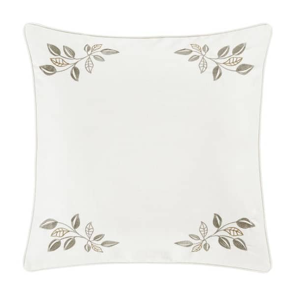 Unbranded Laurel White Polyester Euro Sham