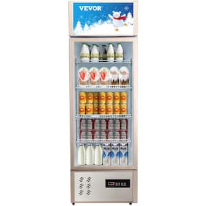 Commercial Refrigerator Capacity 8 cu.ft. Single Swing Glass Door Display Fridge Upright Beverage Cooler with LED Light