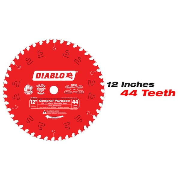Diablo 12 In Circular Saw Blades For Wood 44 Tooth General Purpose 60 Combination And 80 Fine 3 D12446080x3gs Diablo 12 In Circular Saw Blades For, Diablo 10 Inch Combination Table Saw Blade