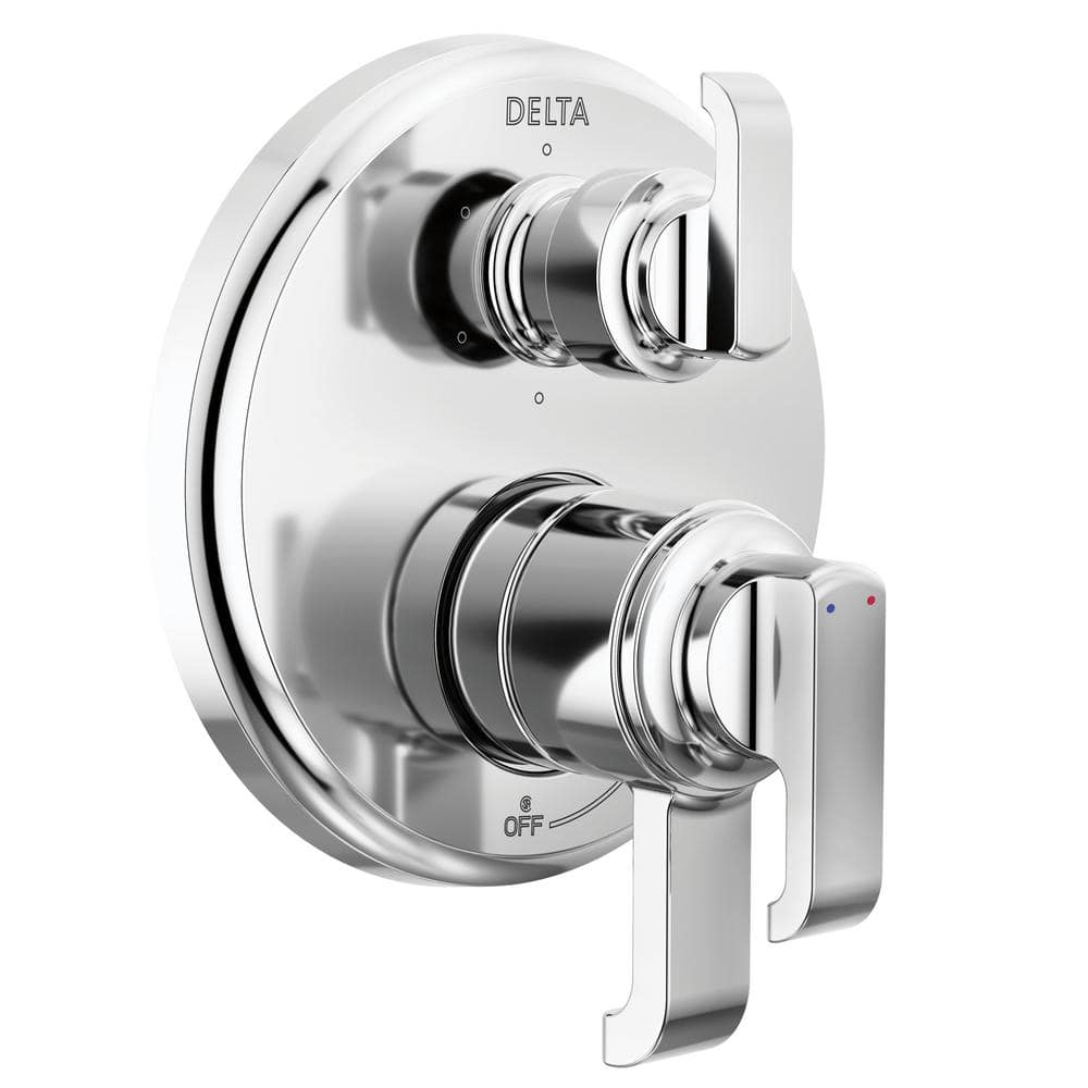 Delta Tetra 2-Handle Wall-Mount Valve Trim Kit 6-Setting Int. Div. in ...