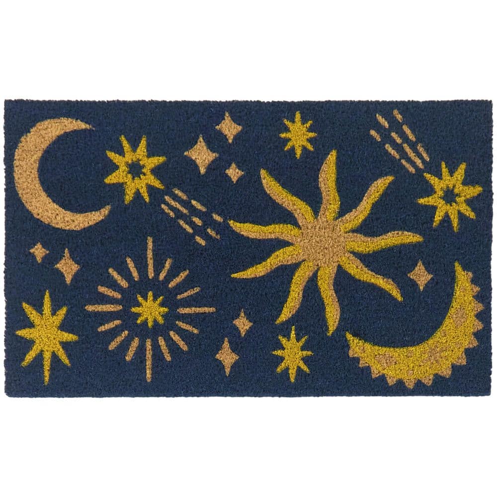 Celestial Gold/Navy 18 in. x 30 in. Coir Indoor/Outdoor Door Mat price history on PriceWatchPro